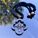 Antonio Pineda Onyx Cross Necklace