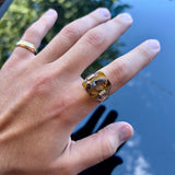 Two-Tone Tiger's Eye Cameo Ring